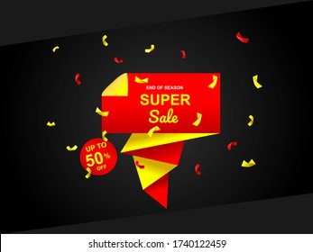 Special offer banner templete, big sale, mega sale design for media promotions and social media promo.
