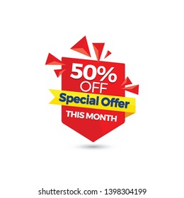Special Offer  Banner vector Illustration