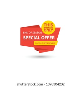Special Offer  Banner vector Illustration
