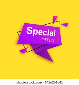 Special offer banner, Vector illustration