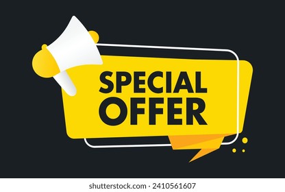 Oferta especial vector de banner, banner de oferta especial para tienda