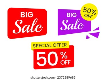 special offer banner. vector shopping discount label 