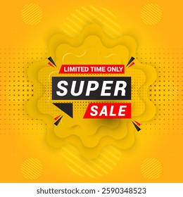 Special Offer Banner Vector Template. Flash Sale, Shop Now and Save Before Time Runs Out Offer banner template special offer campaign or promotion for social media and website for the end of the year 