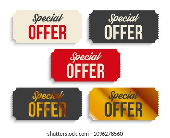 Special offer banners set. Vector illustration.