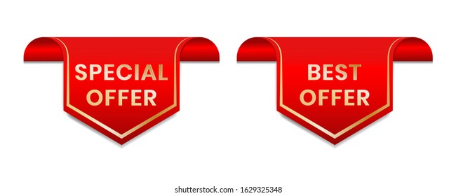 Special offer. Best offer tag label for promotion in social media.