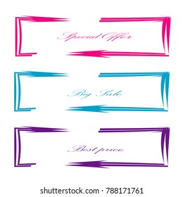 special offer big sale best price sticker label banner set isolated background