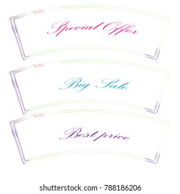 special offer big sale best price sticker label banner set isolated background