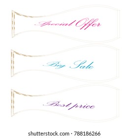 special offer big sale best price sticker label banner set isolated background