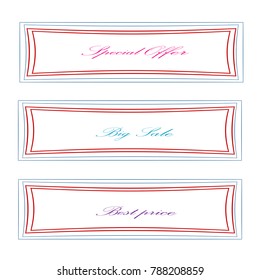 special offer big sale best price sticker label banner set isolated background