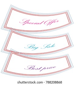special offer big sale best price sticker label banner set isolated background