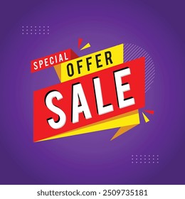 Special offer, big sale, discount, best price, mega sale banner set design vector