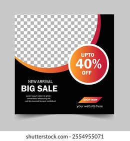 Special offer big sale social media post template.