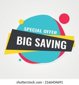OFERTA ESPECIAL ETIQUETA DE AHORRO GRANDE PARA PROMOCIÓN DE VENTA