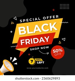 Special offer Black Friday sale design concept 