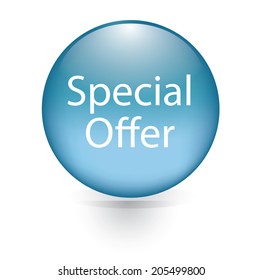 Special offer blue button