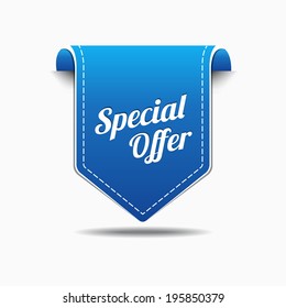 Special Offer Blue Label Icon Vector Design