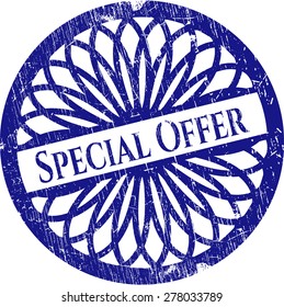 Special offer blue rubber stamp