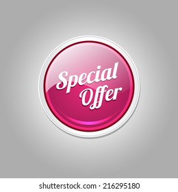 Special Offer Blue Vector Icon Button