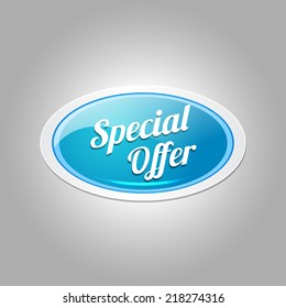 Special Offer Blue Vector Icon Button