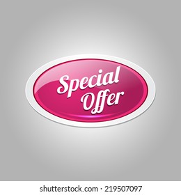 Special Offer Blue Vector Icon Button