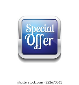 Special Offer Blue Vector Icon Button