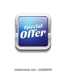 Special Offer Blue Vector Icon Button