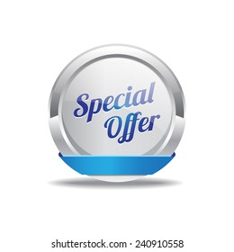 Special Offer Blue Vector Icon Button