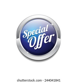 Special Offer Blue Vector Icon Button