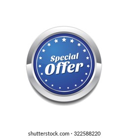 Special Offer Blue Vector Icon Button