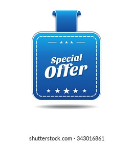 Special Offer Blue Vector Icon Design