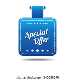 Special Offer Blue Vector Icon Design