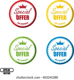 Special offer, Button, label and sign - Vector illustration