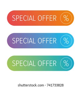 Special offer button vector