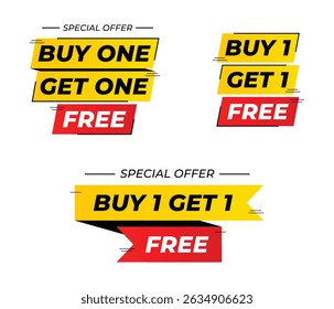 Special offer buy 1 get 1 free, vector