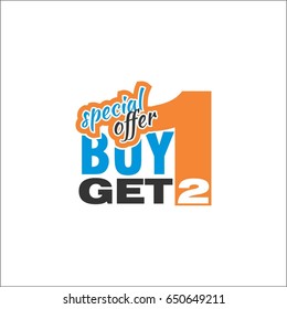 Special offer. Buy one, get two