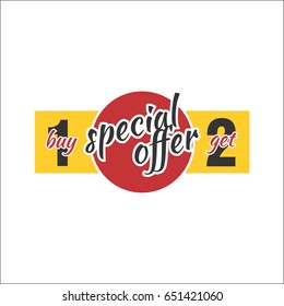 Special offer. Buy one, get two