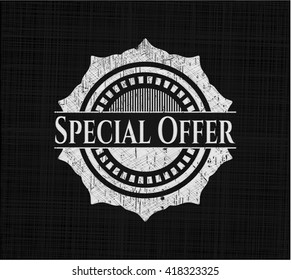 Special Offer with chalkboard texture