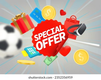 Special offer concept. 3d vector illustration
