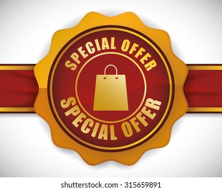 Special offer concept label with sale icons, vector illustration 10 eps graphic.