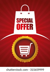 Special offer concept label with sale icons, vector illustration 10 eps graphic.