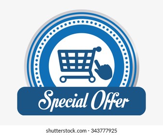 Special offer concept and shopping icons design, vector illustration 10 eps graphic.