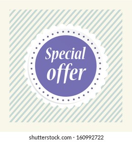 Special Offer Concept Is Vintage Purple Lable And Sticker Vector Illustration. 