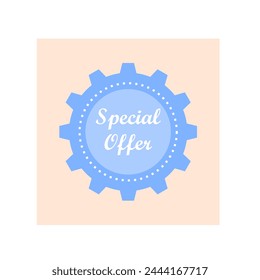 Special offer concept is vintage violet lable and sticker vector illustration.
