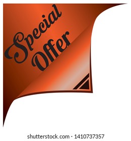 Special offer corner banner vector illustration