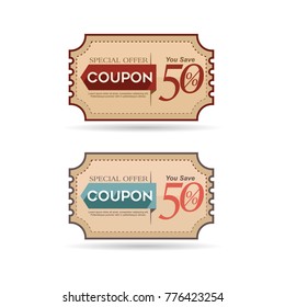 special offer coupon discount vector template