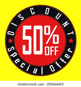 Special offer Discount 50% off Vector