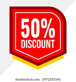 Special offer discount up to 50 percent, banner template design with down arrow, special offer flash sale promotion. vector template illustration