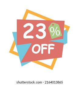 Special offer discount label with Flat sales Vector percent off price reduce badge promotion design vector illustration isolated on white background