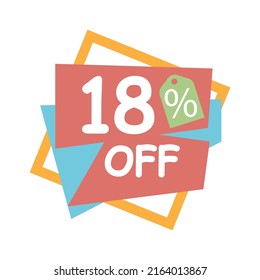 Special offer discount label with Flat sales Vector percent off price reduce badge promotion design vector illustration isolated on white background
