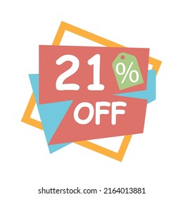 Special offer discount label with Flat sales Vector percent off price reduce badge promotion design vector illustration isolated on white background